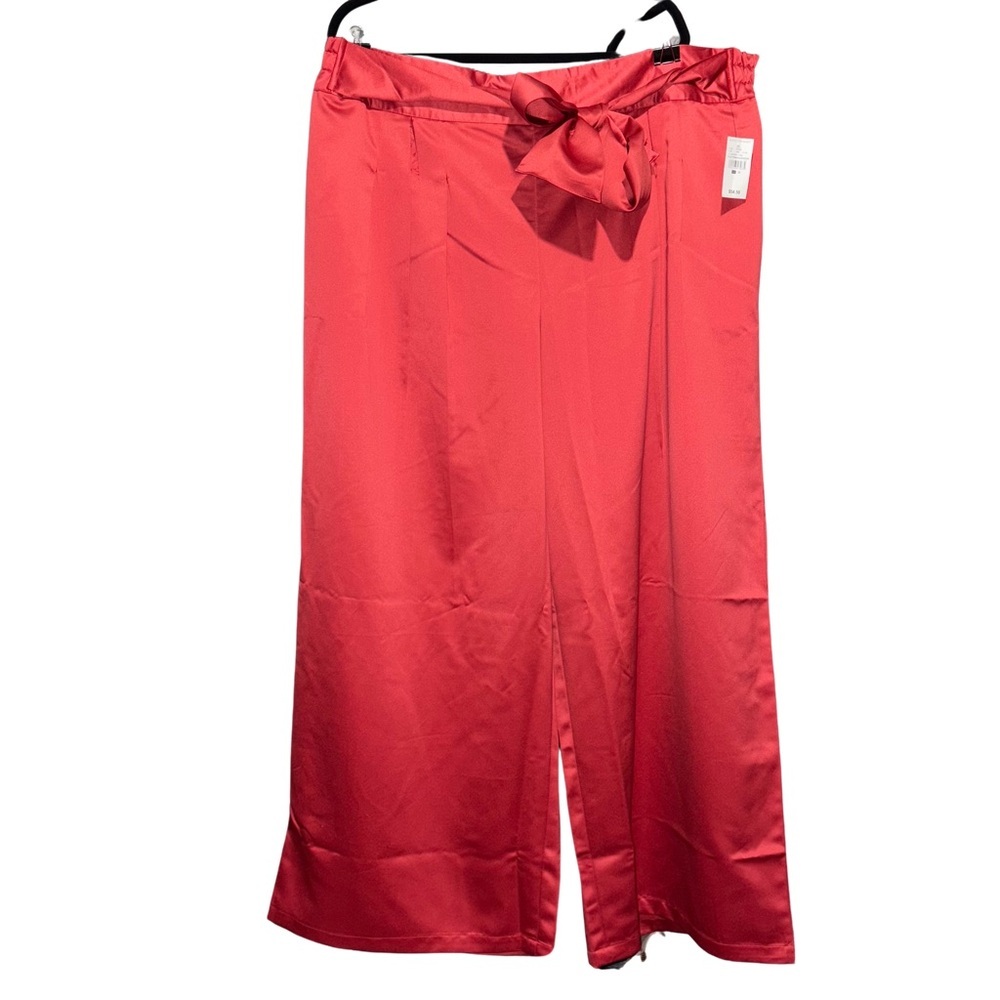 Ashley Stewart Red Wide Leg Pants